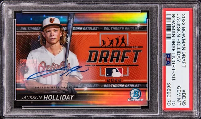 2022 Bowman Draft Jackson Holliday Bowman Draft Night Autograph #BDN-9 card image