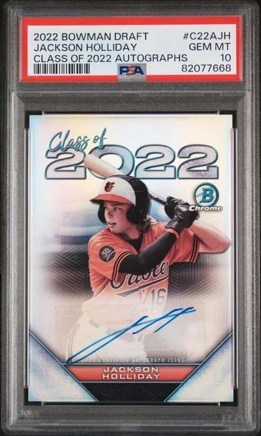 2022 Bowman Draft Jackson Holliday Class Of 2022 Autographs #C22AJH card image