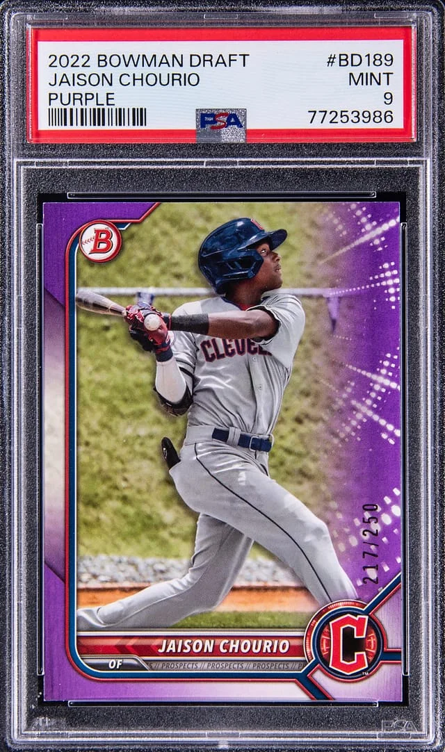 2022 Bowman Draft Jaison Chourio Purple #BD189 card image