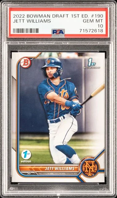 2022 Bowman Draft Jett Williams 1st Edition #190 card image