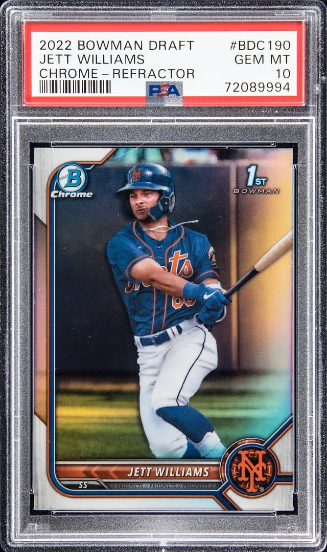 2022 Bowman Draft Jett Williams Chrome - Refractor #BDC190 card image