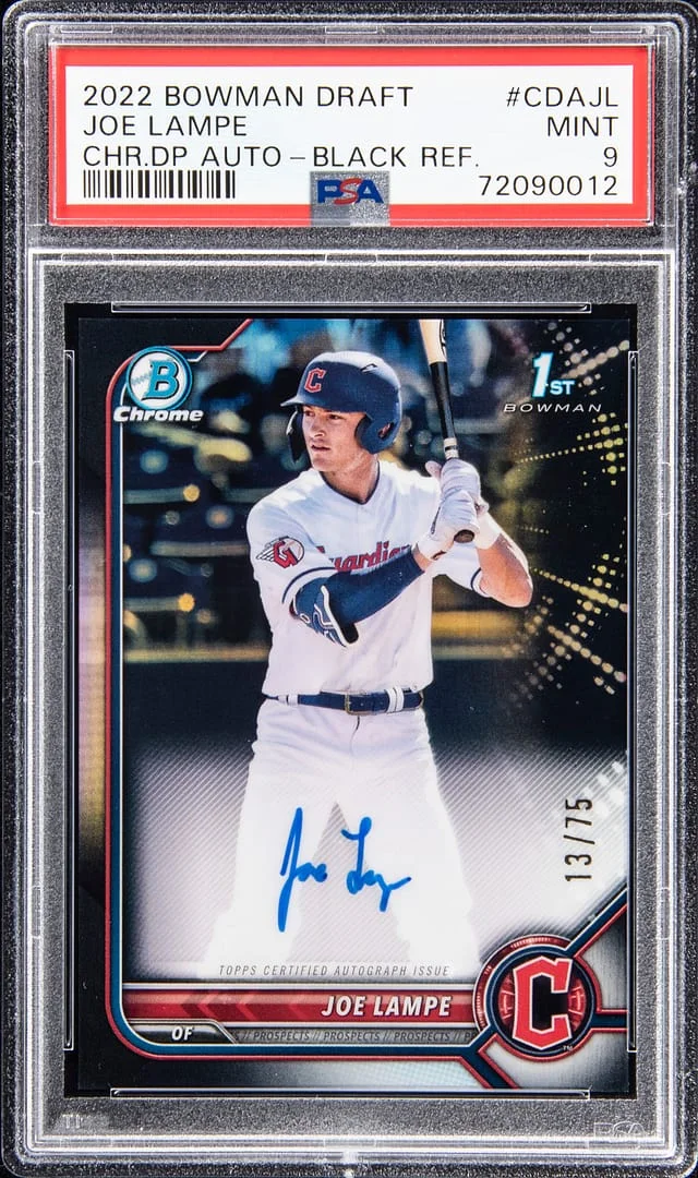 2022 Bowman Draft Joe Lampe Chrome Draft Pick Autographs #CDAJL card image