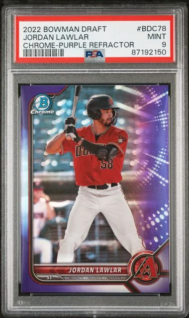 2022 Bowman Draft Jordan Lawlar Chrome-Purple Refractor #BDC78 card image