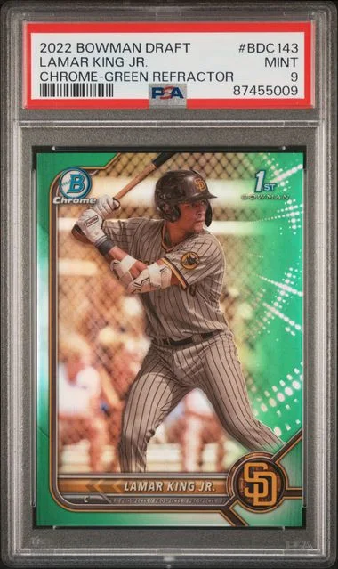2022 Bowman Draft Lamar King Jr. Chrome-Green Refractor #BDC143 card image