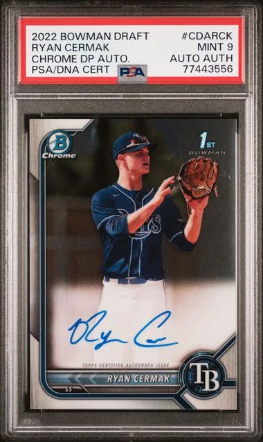 2022 Bowman Draft Ryan Cermak Chrome Draft Pick Autographs #CDARCK card image
