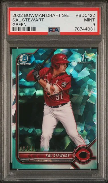 2022 Bowman Draft Sal Stewart Chrome Sapphire Edition Green #BDC122 card image