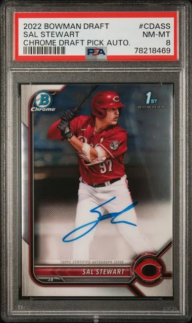 2022 Bowman Draft Sal Stewart Chrome Draft Pick Autographs #CDASS card image