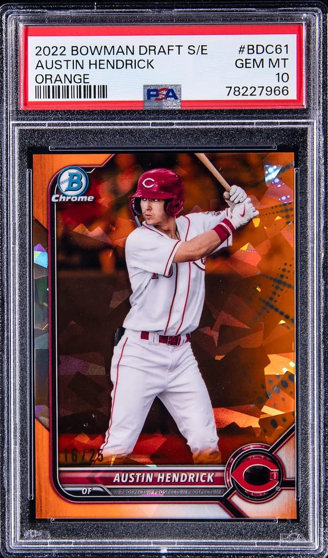 2022 Bowman Draft Sapphire Austin Hendrick Edition Orange #BDC61 card image