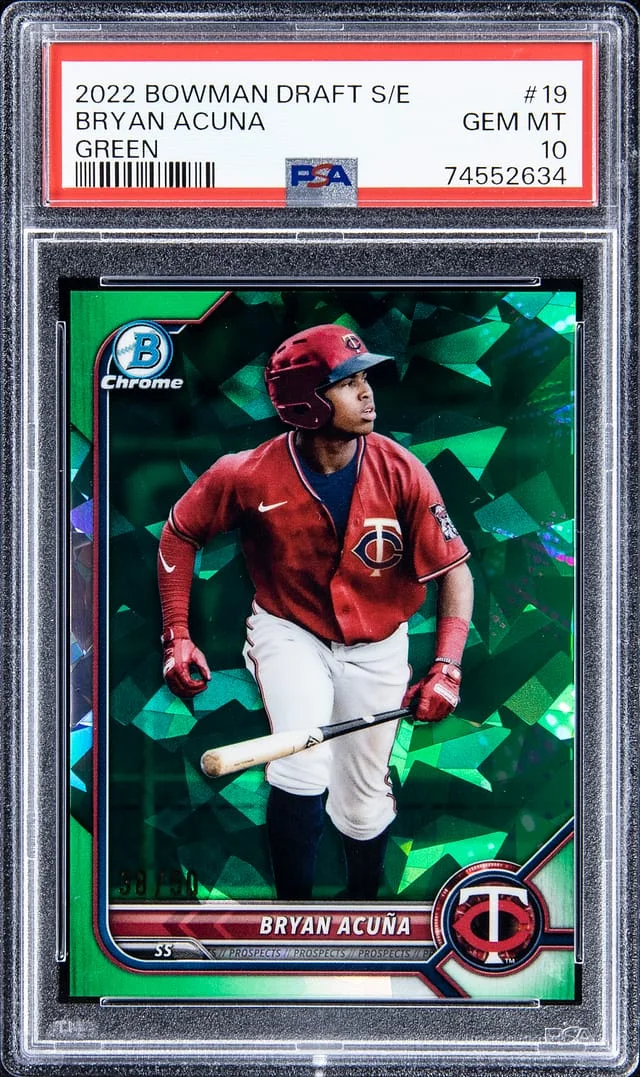 2022 Bowman Draft Sapphire Bryan Acuna Green #19 card image