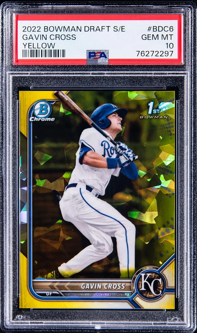 2022 Bowman Draft Sapphire Gavin Cross Edition Yellow #BDC6 card image