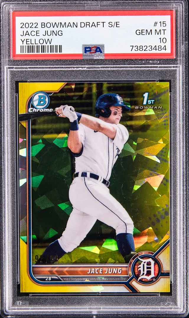 2022 Bowman Draft Sapphire Jace Jung Edition Yellow #15 card image