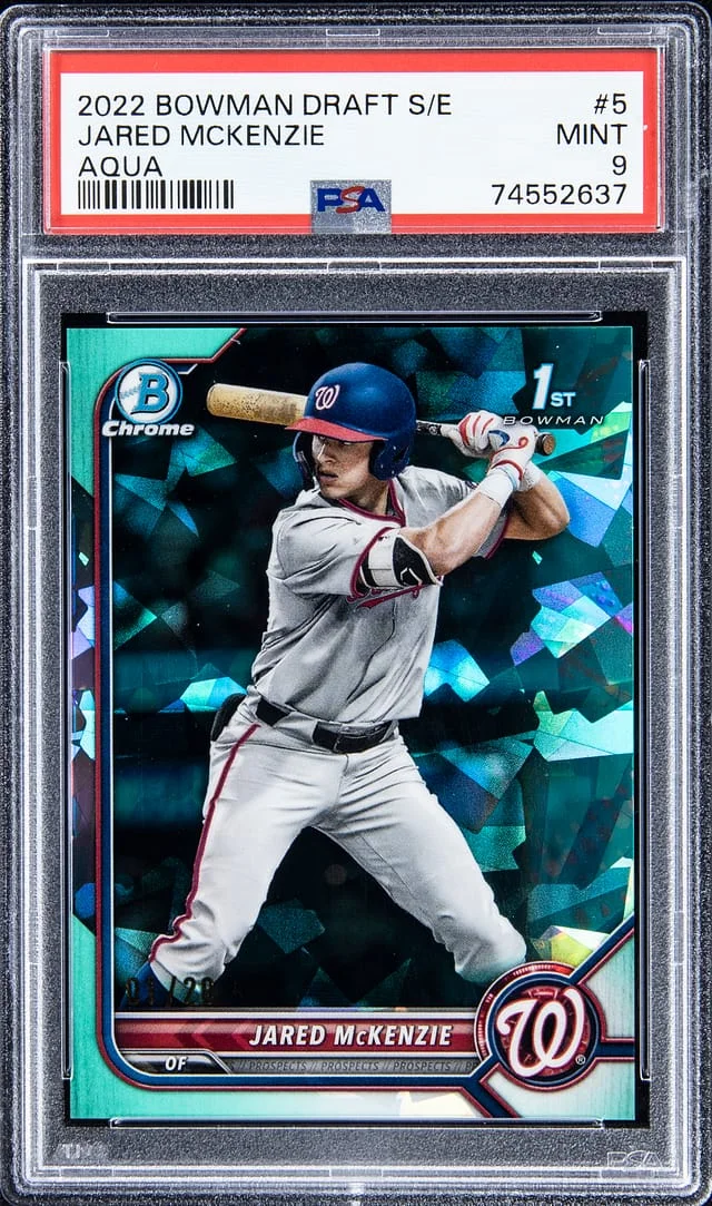 2022 Bowman Draft Sapphire Jared Mckenzie Aqua #5 card image
