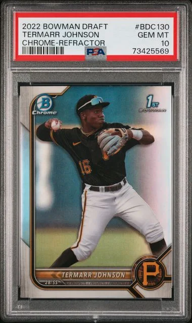 2022 Bowman Draft Termarr Johnson Chrome Refractor #BDC-130 card image