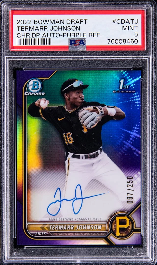 2022 Bowman Draft Termarr Johnson Chrome Draft Picks Purple Refractor #CDATJ card image