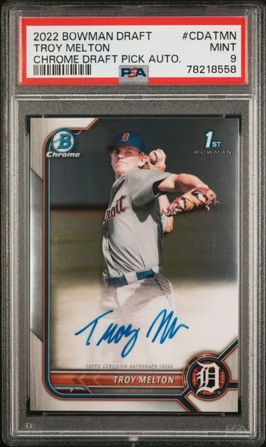 2022 Bowman Draft Troy Melton Chrome Draft Pick Autographs #CDATMN card image