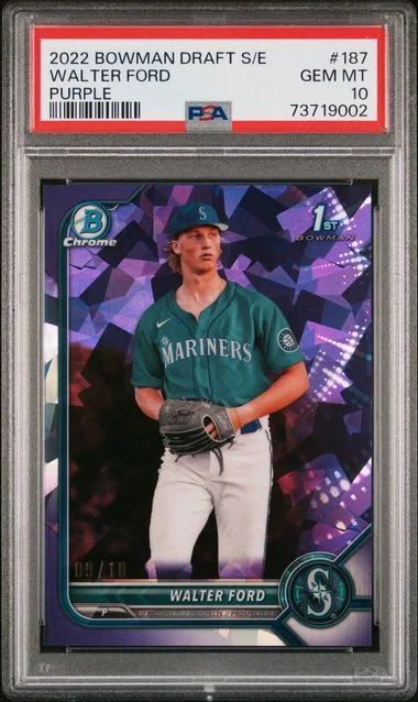 2022 Bowman Draft Walter Ford Edition Purple #187 card image