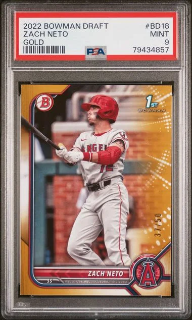 2022 Bowman Draft Zach Neto Blue #BD18 card image