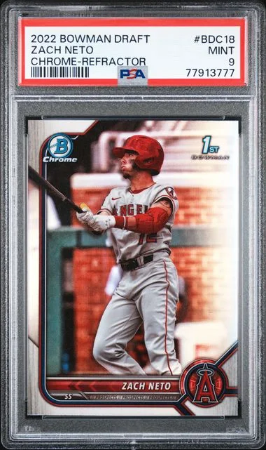 2022 Bowman Draft Zach Neto Chrome Sapphire Edition #Bdc18 card image
