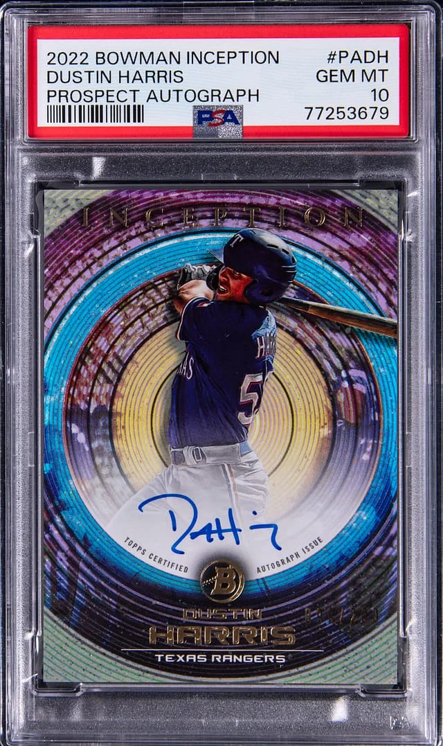 2022 Bowman Dustin Harris Inception Prospect Autograph #PADH card image
