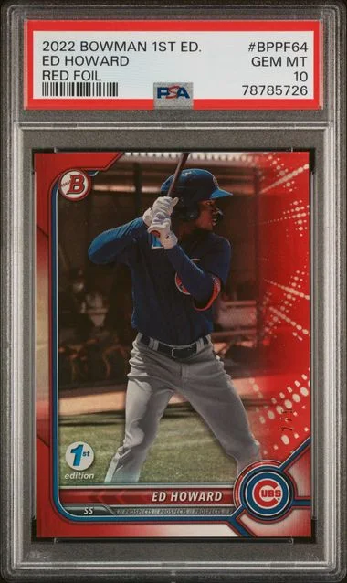 2022 Bowman Ed Howard 1st Edition Red Foil #BPPF64 card image