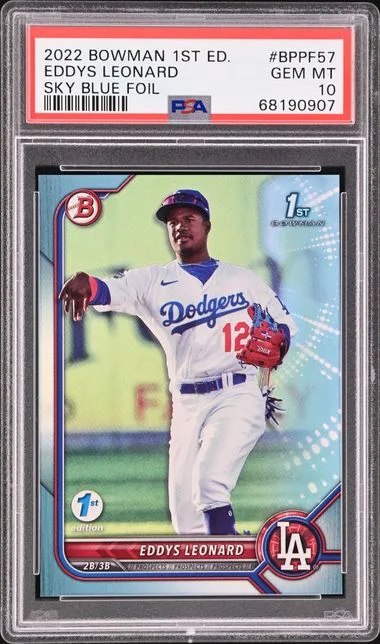2022 Bowman Eddys Leonard 1st Edition Sky Blue Foil #BPPF57 card image
