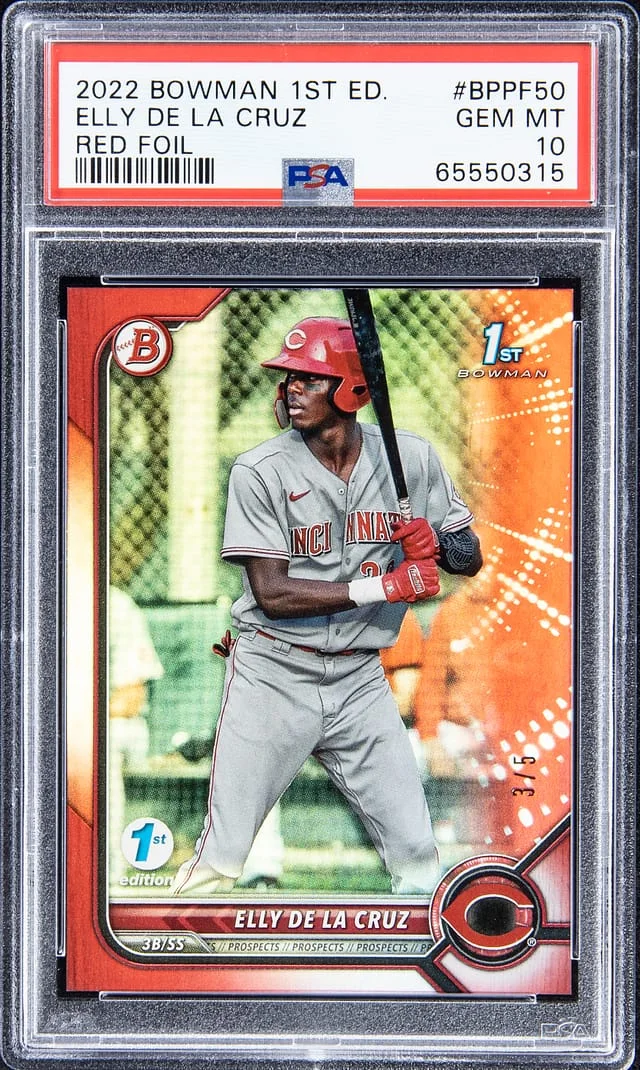 2022 Bowman Elly De La Cruz 1st Edition Red Foil #BPPF-50 card image