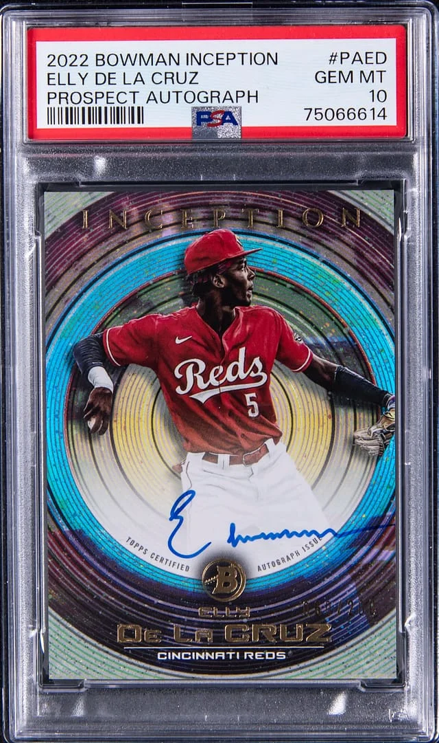 2022 Bowman Elly De La Cruz Inception Prospect Autograph #PAED card image