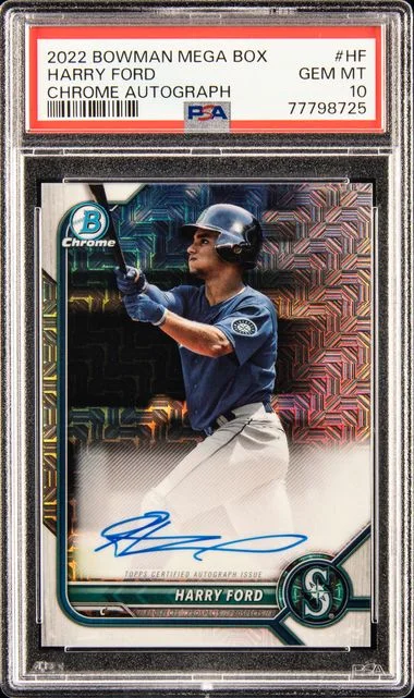 2022 Bowman Harry Ford Mega Box Chrome Autographs #HF card image