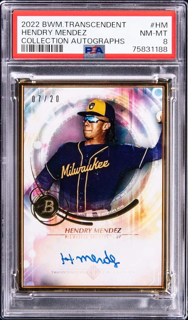 2022 Bowman Hendry Mendez Transcendent Collection Autographs #HM card image