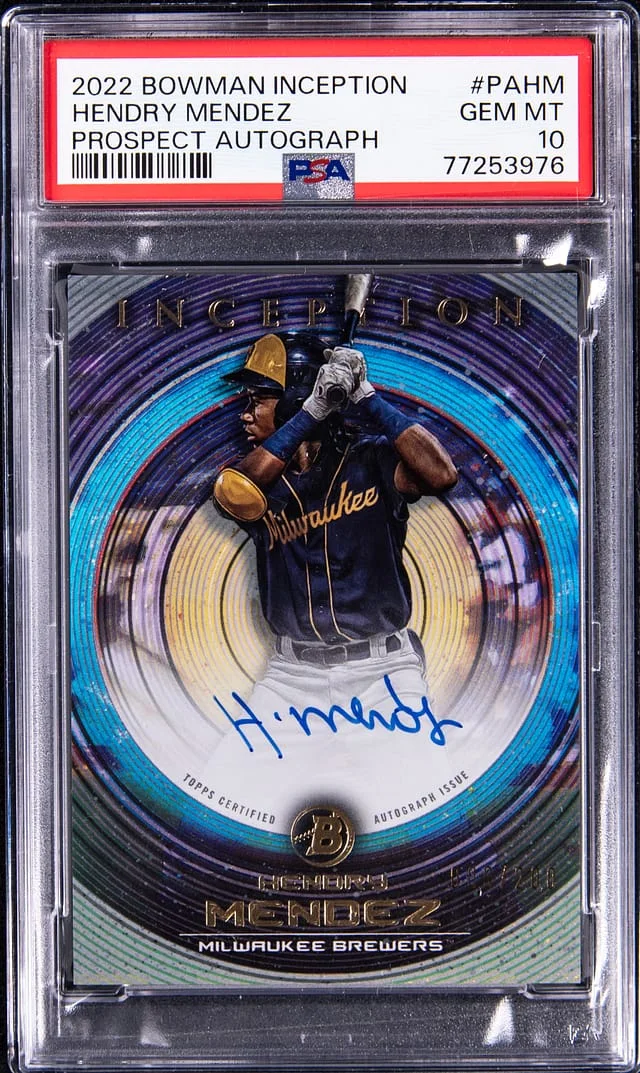2022 Bowman Hendry Mendez Inception Prospect Autograph #PAHM card image