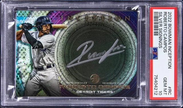 2022 Bowman Inception Silver Signings # Roberto Campos #no-number card image