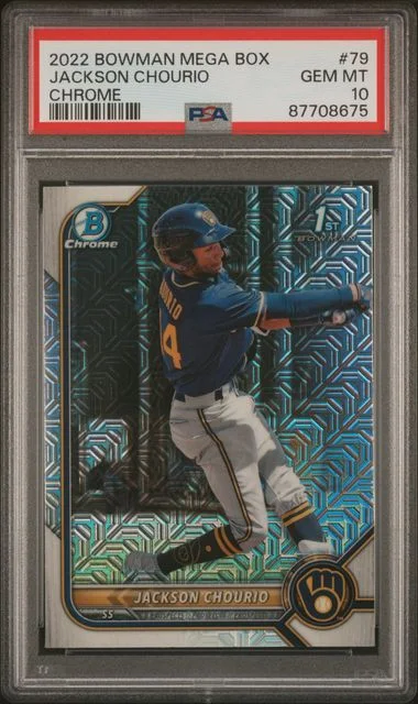 2022 Bowman Jackson Chourio Mega Box Chrome #79 card image