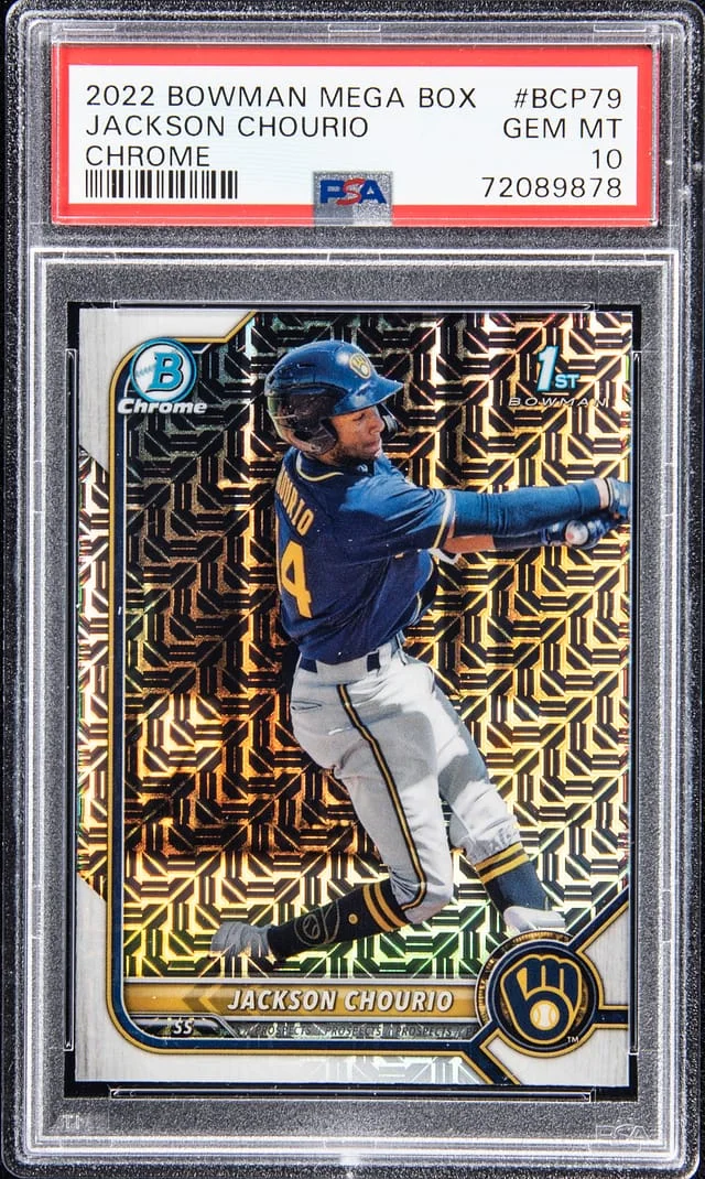 2022 Bowman Jackson Chourio Mega Box Chrome #BCP79 card image