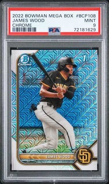 2022 Bowman James Wood Mega Box Chrome Yellow Refractor #BCP-108 card image