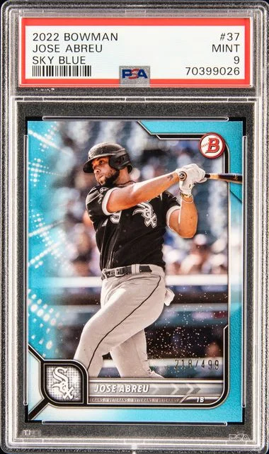 2022 Bowman Jose Abreu Sky Blue #37 card image