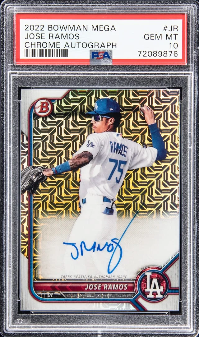 2022 Bowman Jose Ramos Mega Chrome Autograph #JR card image