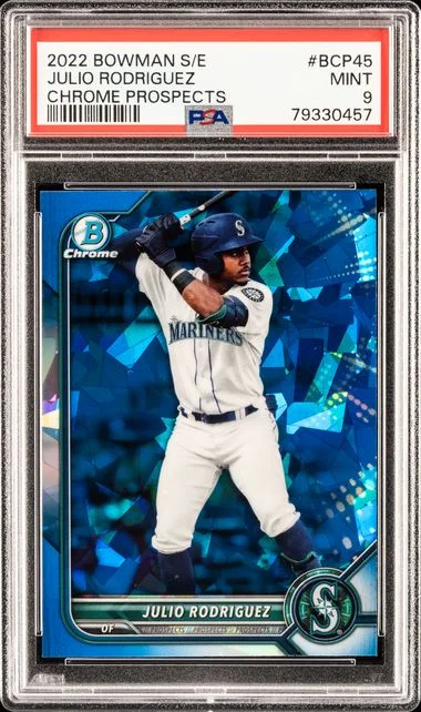 2022 Bowman Julio Rodriguez Sapphire Edition Chrome Prospects #BCP-45 card image