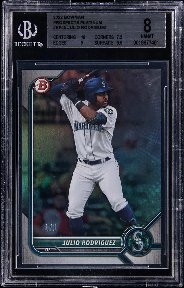 2022 Bowman Julio Rodriguez Prospects Platinum #BP-45 card image