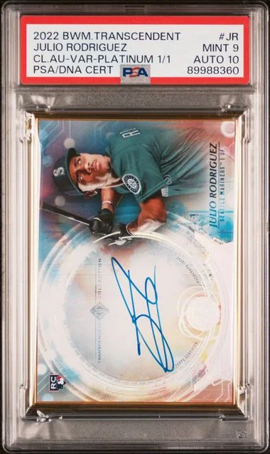 2022 Bowman Julio Rodriguez Transcendent Collection Autographs Variation-Platinum #JR card image