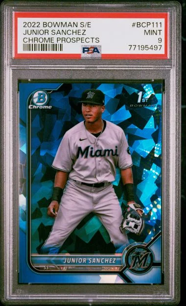 2022 Bowman Junior Sanchez Sapphire Edition Chrome Prospects Orange #BCP111 card image