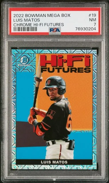 2022 Bowman Luis Matos Mega Box Chrome Hi-Fi Futures #19 card image