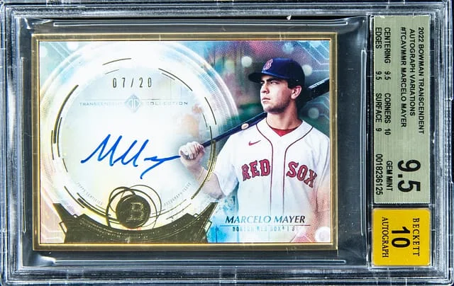 2022 Bowman Marcelo Mayer Transcendent Autograph Variations #TCAV-MMR card image