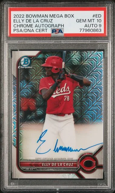 2022 Bowman Mega Box Chrome Autographs Ed Elly De La Cruz #no-number card image