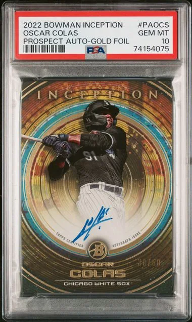 2022 Bowman Oscar Colas Inception Prospect Autograph #PA-OCS card image