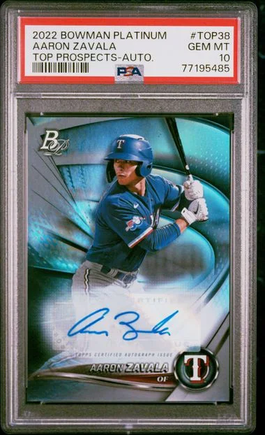 2022 Bowman Platinum Aaron Zavala Top Prospects #TOP38 card image