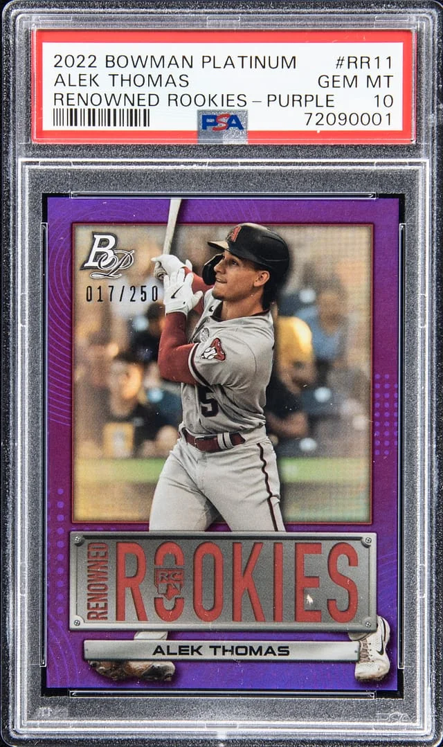 2022 Bowman Platinum Alek Thomas Renowned Rookies - Purple #RR11 card image