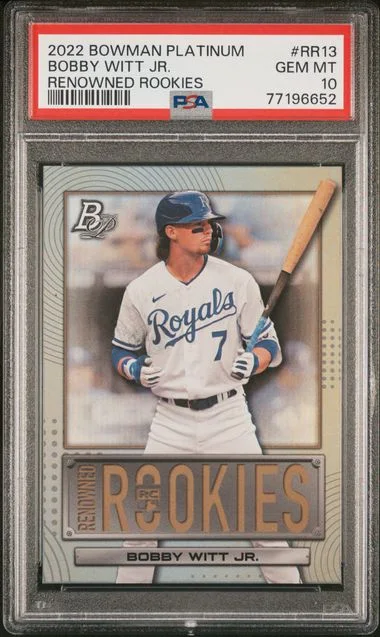 2022 Bowman Platinum Bobby Witt Jr. Renowned Rookies #RR13 card image