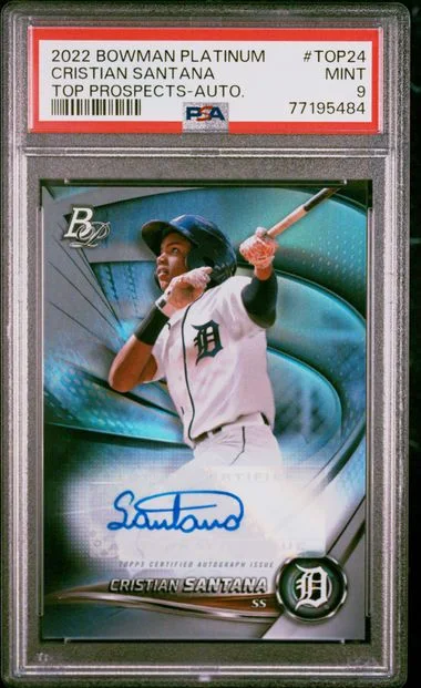 2022 Bowman Platinum Cristian Santana Top Prospects #TOP24 card image