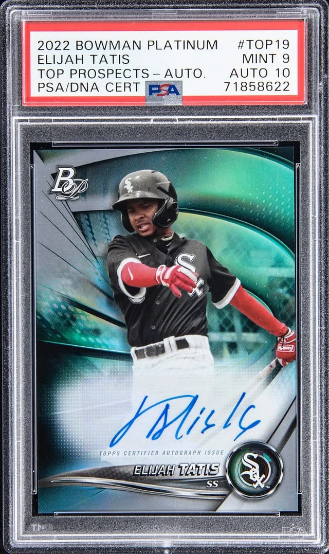 2022 Bowman Platinum Elijah Tatis Top Prospects Autograph #TOP19 card image