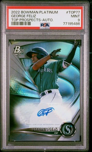 2022 Bowman Platinum George Feliz Top Prospects #TOP77 card image